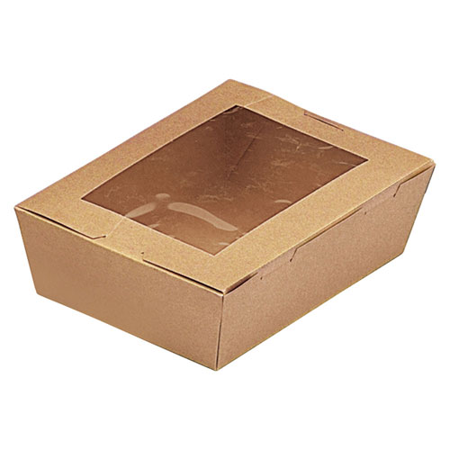 Rakuten - 水野産業 窓付きランチボックス クラフト 50入 L 03123