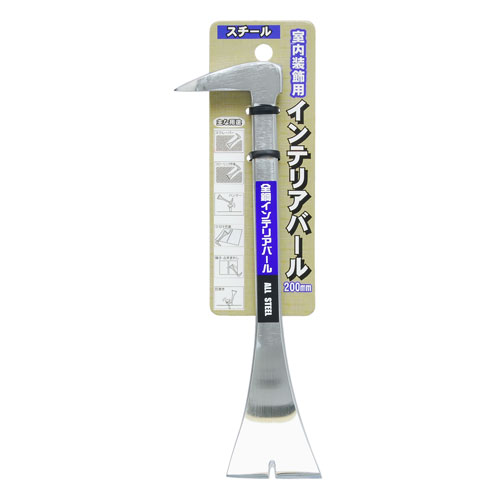 -------------------------------------------------------------- 画像はイメージです。 ※ PC環境により実際の色味や質感と異なって表示される場合がございます。 ※ 部品・パーツなどの一部の商品では本体の商品画像を使用しております。 ※ 製品の仕様・画像・パッケージは、メーカー側から予告なく変更される場合があります。 -------------------------------------------------------------- 【用途・特徴】室内装飾・内装作業に(スクレーパー・フローリング作業・ハンマー・ケガキ作業・障子・ふすま外し・釘抜き) ●へら状の先端を使って、対象物を剥がしたり、V型の溝を使って釘を抜くことができます。【仕様】材質：45C鋼材 硬度：HRC40〜45 表面：クロームメッキ【原産国】中国 【#239】　