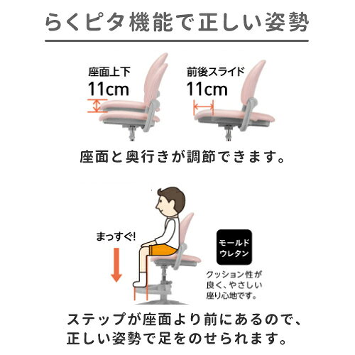 コイズミファニテック ベストフィットチェア CDY-663PR イス 学習椅子 [2]