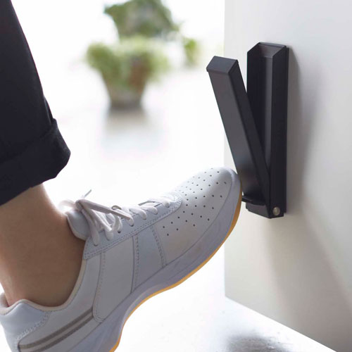 山崎実業 マグネット折り畳みドアストッパー スマート smart ブラック 2487 [2]