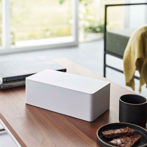 山崎実業 蓋付きティッシュケース レギュラーサイズ タワー tower ホワイト 5720 [2]