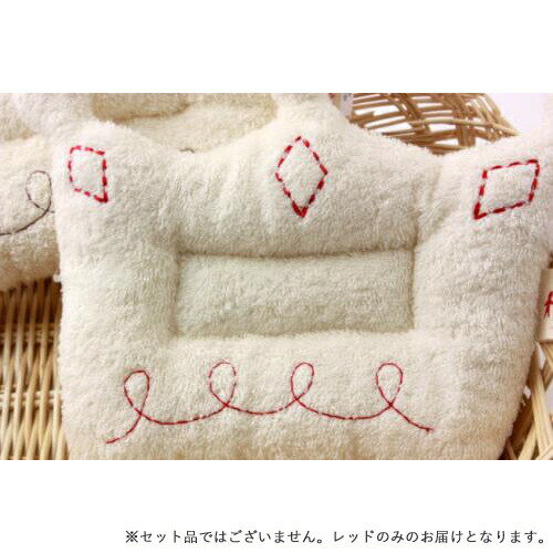 ベビー まくら 赤ちゃん 枕 オーガニックパイル 王冠 クラウンピロー レッド オルネット