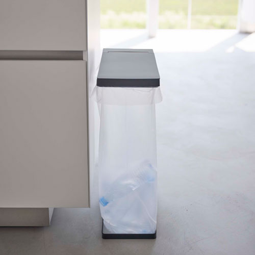【送料無料】山崎実業 スリム蓋付き分別ゴミ袋ホルダー タワー tower 45L ブラック 5839 [3]