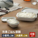 マーナ 極 冷凍ごはん容器 セット 小×2 大×2 4点セット 冷凍ごはん 保存容器セット ご飯 保存容器