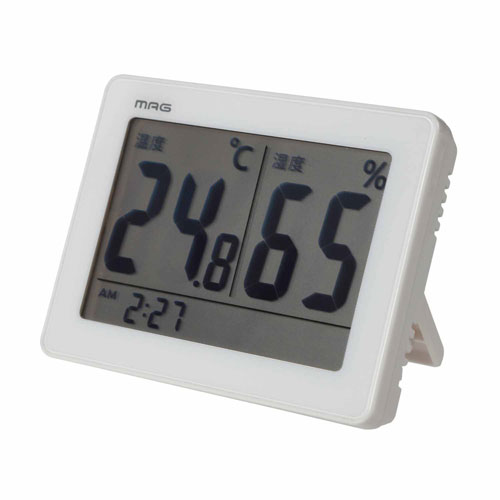 ノア精密 MAG マグ 温度湿度計 スカイ ホワイト TH-109 WH-Z 3