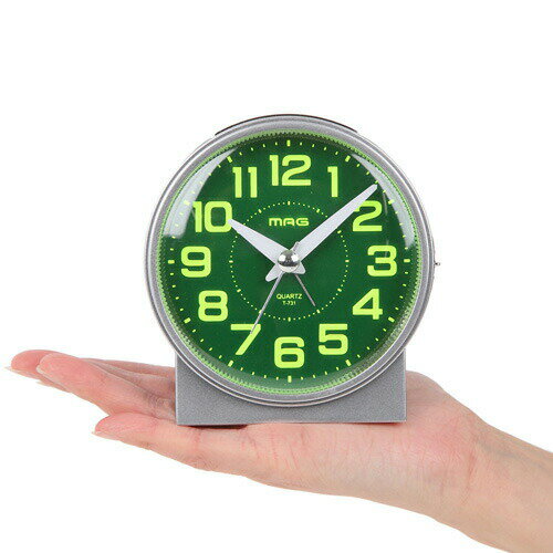 目覚まし時計 ノア MAG マグ 光助 T-731 銀メタリック 連続秒針 アラームONでライト点灯 [2]