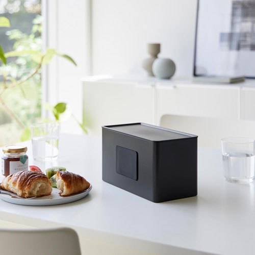 山崎実業 両面コンパクトティッシュ&ウェットシートケース タワー tower ブラック 2041