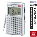 オーム電機 AM/FM液晶表示ハンディラジオ ワイドFM対応 RAD-P5151S-S