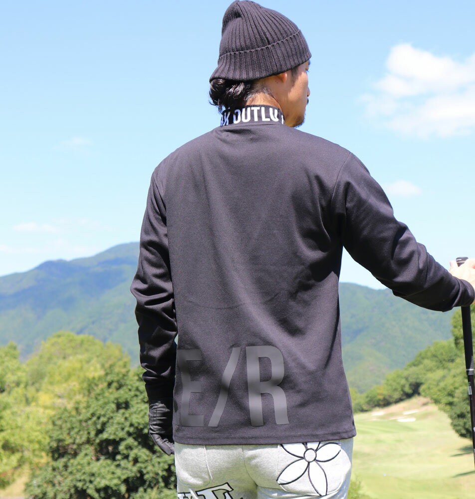 TシャツロンTメンズレディース長袖ラグジュゴルフLUXE/RGOLFロゴモックネックハイネックストレッチユニセックス
