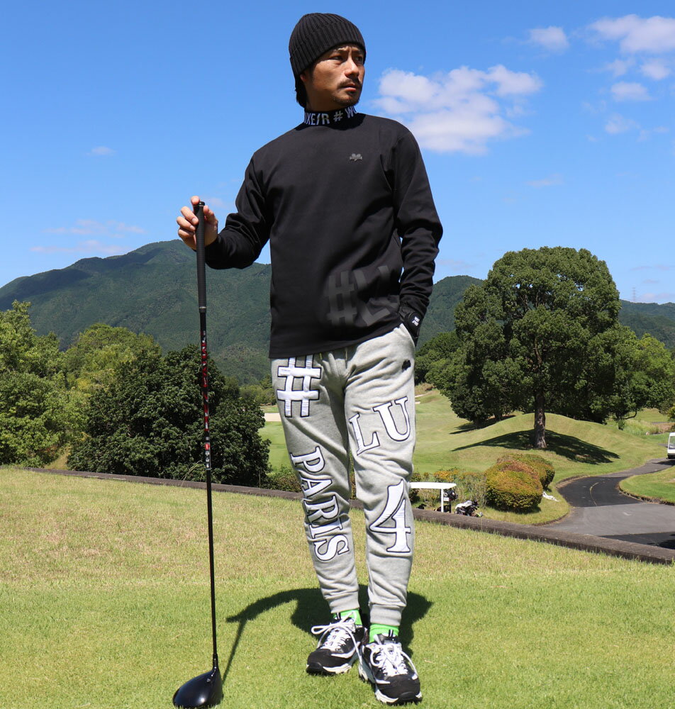TシャツロンTメンズレディース長袖ラグジュゴルフLUXE/RGOLFロゴモックネックハイネックストレッチユニセックス
