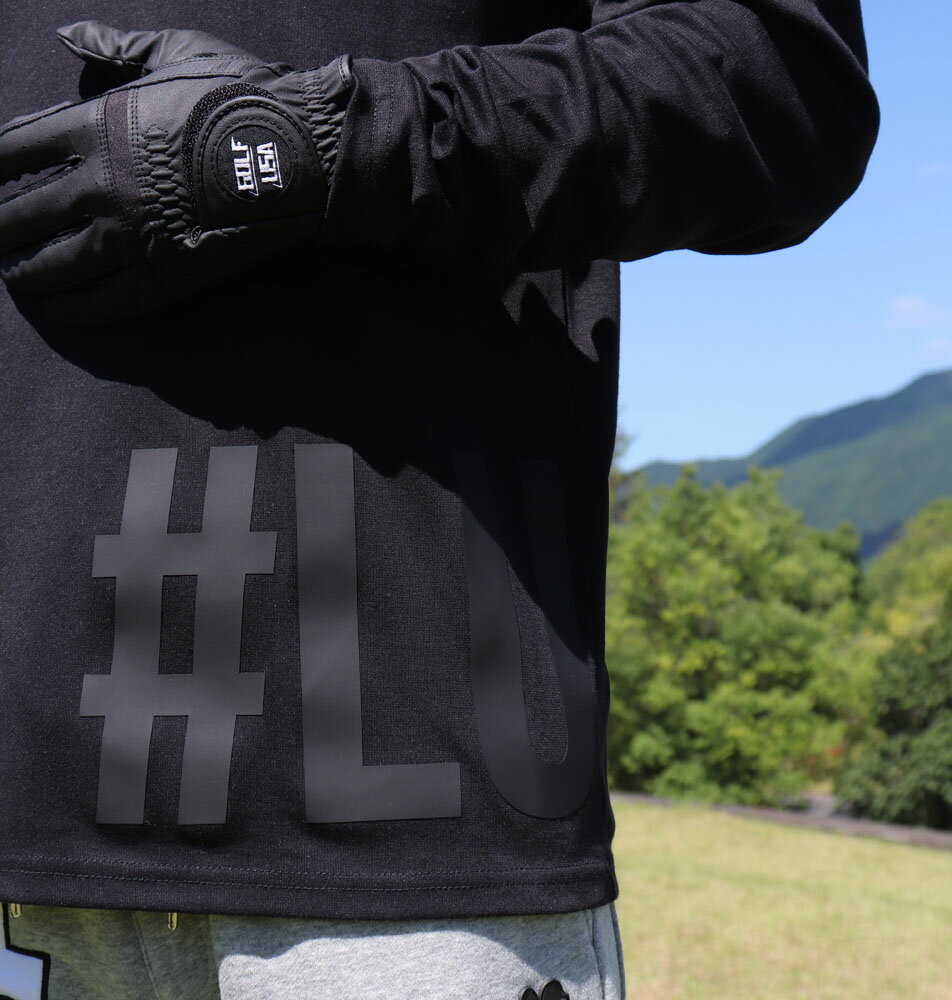 TシャツロンTメンズレディース長袖ラグジュゴルフLUXE/RGOLFロゴモックネックハイネックストレッチユニセックス