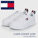 トミーヒルフィガー TOMMY HILFIGER スニーカー ジュニア企画サイズ ケード コート ロー ホワイト フェイクレザー 合皮スニーカー CADE MID