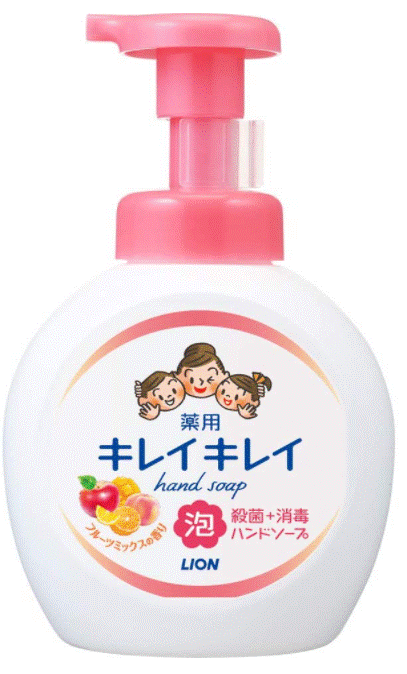 【合算3300円以上で注文可能】キレイキレイ 薬用 泡ハンドソープ フルーツミックスの香り 本体ポンプ 大型サイズ 500ml