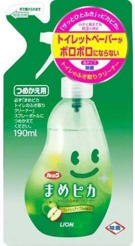 ●予告なく成分・規格・パッケージの変更や製造終了・完売の場合がございます。 予めご了承ください。 【商品説明】 トイレットペーパーを使って「サッとひと拭き」！ 　 トイレットペーパーがボロボロにならないから、手軽に気持ちよく、拭き掃除ができます。 汚れをためず、トイレまわりをピカピカに！ ● 洗浄・除菌成分が、飛び散った尿汚れやバイ菌まですっきり落とし、サラッと仕上がります。便座の表裏や便器のふち、外、タンク、床等、トイレ回りの様々な場所に使えます。 ●トイレットペーパーは使った後、流せます。 ☆ フレッシュアップルの香り。爽やかでフルーティーな楽しさがほのかに香ります。 発売元：ライオン 広告文責：有限会社シンエイ TEL：077-545-7302　