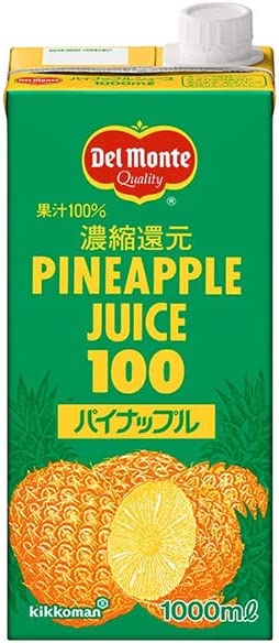 【送料無料】デルモンテ パイナップルジュース　紙パック 1L