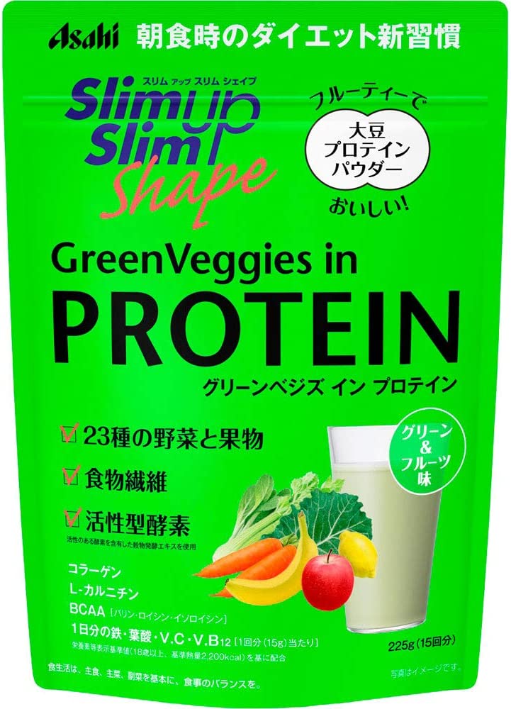 【送料無料】スリムアップスリムシェイプ グリーンベジズ イン プロテイン 225g(15回分)