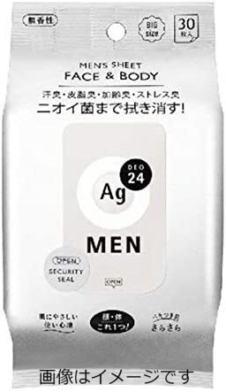 【送料無料】エージーデオ24メン メンズシート フェイス＆ボディ 無香性 30枚入