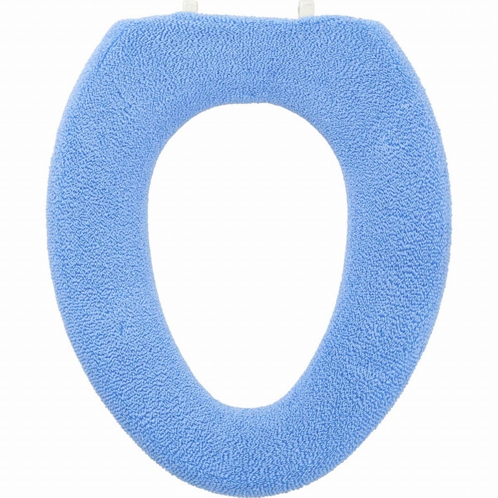 【合算3300円以上で注文可能】やわらか便座シーズ トイレ便座カバー O型 ブルー 1枚入