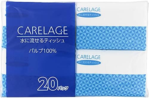 Other - 【合算3300円以上で注文可能】【アドグッド】CARELAGE ケアレージュ 水に流せるポケットティッシュ 10組×20個入り