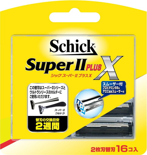 【Schick】シック スーパーIIプラスX 替刃 16個入 【Schick】シック スーパーIIプラスX 替刃 16個入