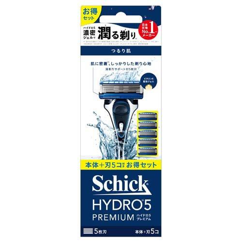 【Schick】シック ハイドロ5 プレミアム つるり肌へ コンボパック ホルダー 本体(刃付き)+替刃 4個入 【Schick】シック ハイドロ5 プレミアム つるり肌へ コンボパック ホルダー 本体(刃付き)+替刃 4個入