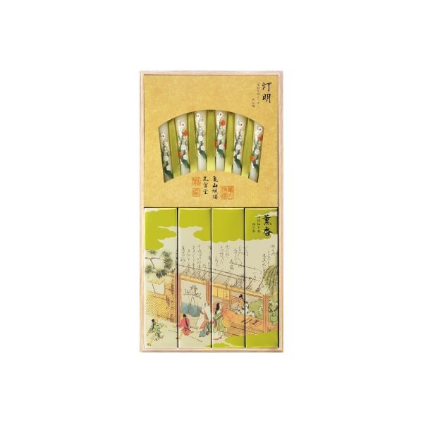 Rakuten - 【送料無料】カメヤマ 特撰絵巻吟撰仙年香と蜜蝋 1セット