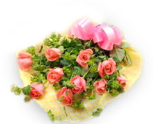 【送料無料】ローズブーケ（ピンクバラ・花束）【大感謝セール0916】