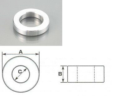 K-CON キタココンビニパーツ アルミスペーサーM6ネジ専用