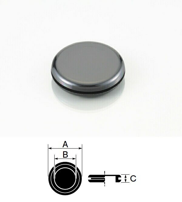 K-CON キタココンビニパーツ グロメット（PVC） A：29.9mm×B：18.9mm×C：7.2mm／適合(下穴:φ25/板厚:1.5mm-2mm)
