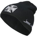 WEST COAST CHOPPERS ウエストコーストチョッパーズ ビーニー 'アイアンクロス' ブラック【BEANIE IRON CROSS BLACK】