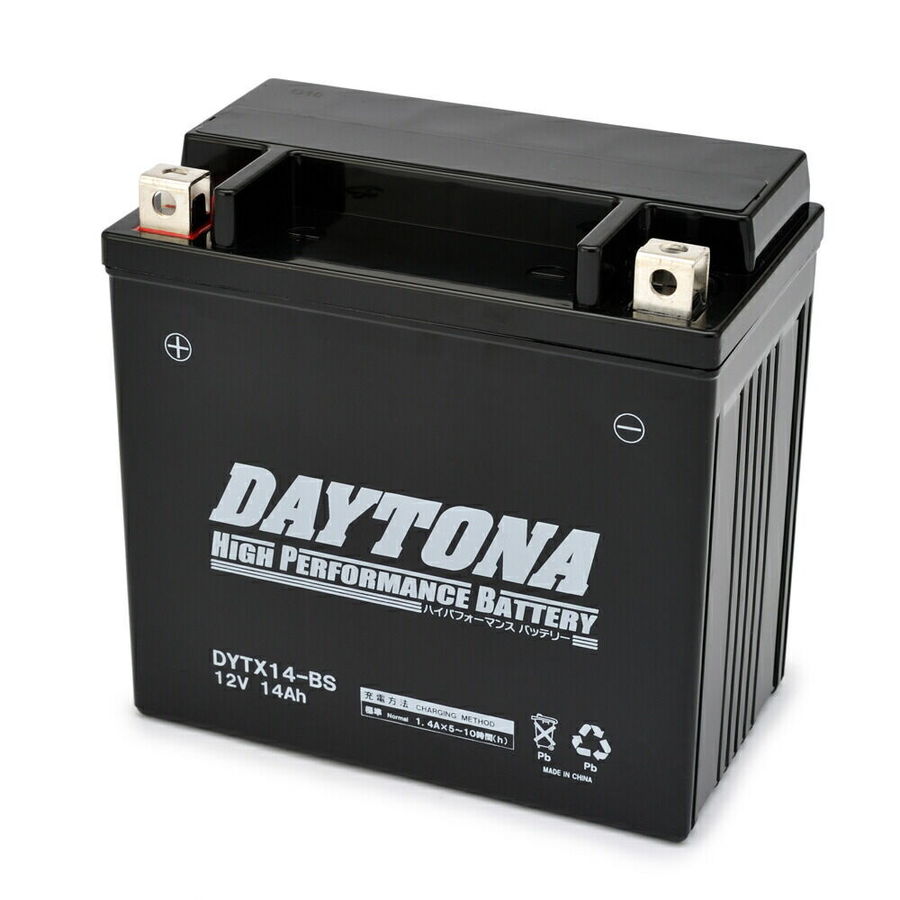 DAYTONA デイトナ ハイパフォーマンスバッテリー 液入り充電済 【DYTX14-BS】