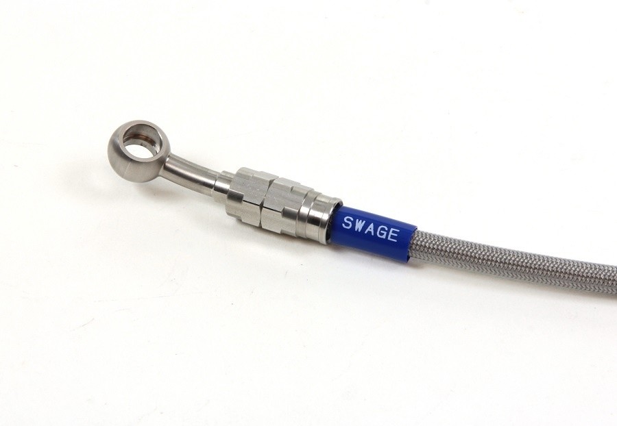 SWAGE-LINE スウェッジライン プロ リア ブレーキホースキット Ninja ZX-25R KAWASAKI カワサキ ブレーキホース・クラッチホース ブレーキ ホースカラー：クリア / フィッティングカラー：ステンレス