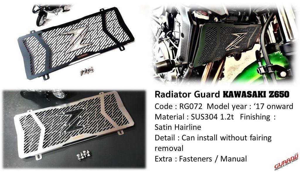 GUARDO ガルドー Stainless Steel Radiator Guard Z650 KAWASAKI カワサキ ラジエ...