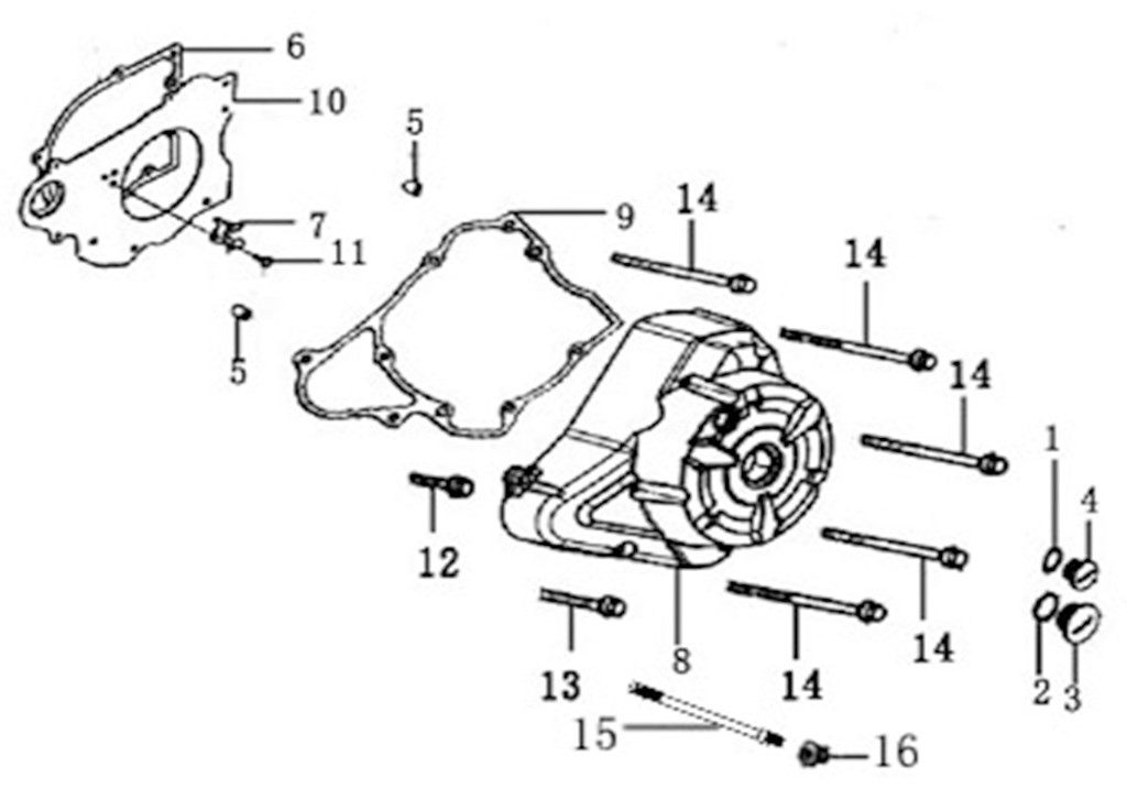 GPX純正部品 ジーピーエックス純正部品 Cover、crankcase、LH Legend250Twin GPX GPX