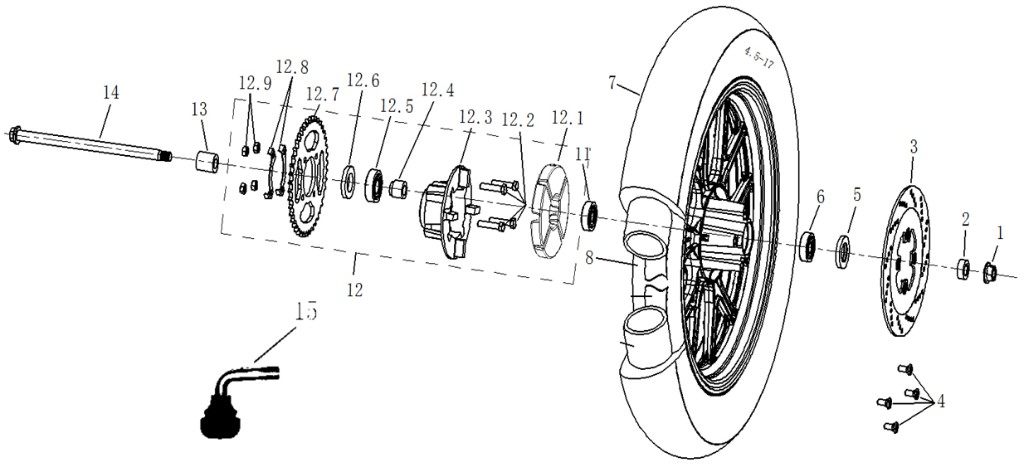 GPX純正部品 ジーピーエックス純正部品 All-metal hexagonal flange locking nut M8×1.25 Legend250Twin GPX GPX