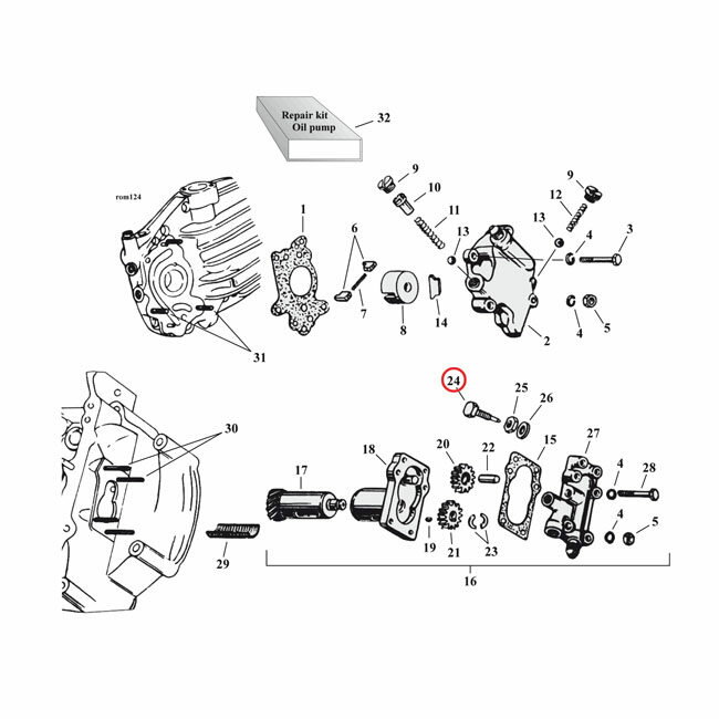 MCS エムシーエス チェーン オイラーアジャスタースクリュー (マイナス)【CHAIN OILER ADJ SCREW (SLOTTED)】 33-64 68-E83 B．T．；70-76 XL；32-73 45'SV(NU)