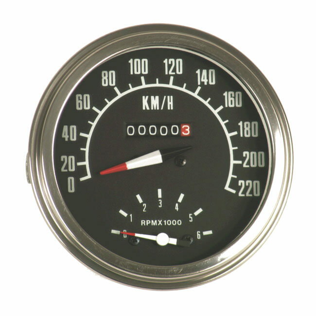 MCS エムシーエス スピードメーター タコメータ付き 73-84 フェイス (I)【SPEEDOMETER WITH TACHO FACE..