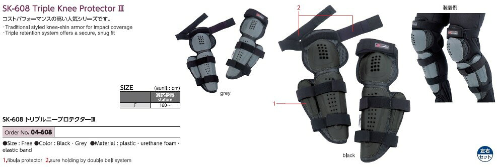 KOMINE コミネ SK-608 トリプルニープロテクター3 膝プロテクター・ニーガード プ...