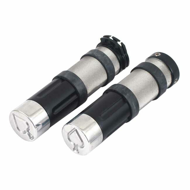 HELLS KITCHEN CHOPPERS ヘルズキッチンチョッパーズ HKC ハンドルバーグリップ ヤングガンスペード【HKC H/B GRIPS YOUNG GUN SPADE】 74-16 H-D with single or dual throttle cables excl. 15-16 Street HARLEY-DAVIDSON ハーレーダビッドソン グリップ ハンドル