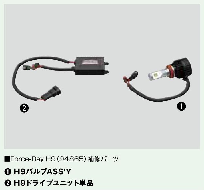 DAYTONA デイトナ FORCE RAY H9バルブASSY ハロゲンヘッドライトバルブ 灯火類 電装系