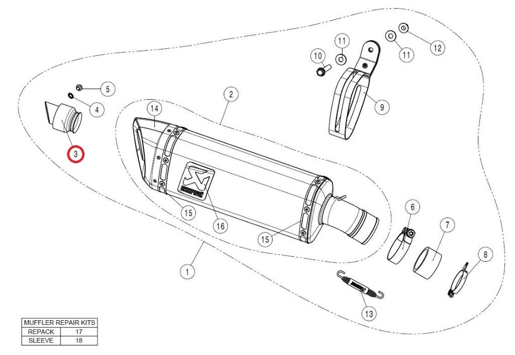 751 cc 〜 - AKRAPOVIC アクラポビッチ 【リペアパーツ】V-TUV168 insert SS NINJA250 NINJA400 Z400 YZF-R25 YZF-R3 KAWASAKI カワサキ YAMAHA ヤマハ バッフル・インナーサイレンサー マフラー