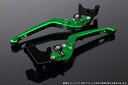 SPEEDRA スピードラ アルミビレットアジャストレバーセット 3D可倒式 ZX-6R KAWASAKI カワサキ レバー本体カラー：マットグリーン / アジャスターカラー：マットブラック