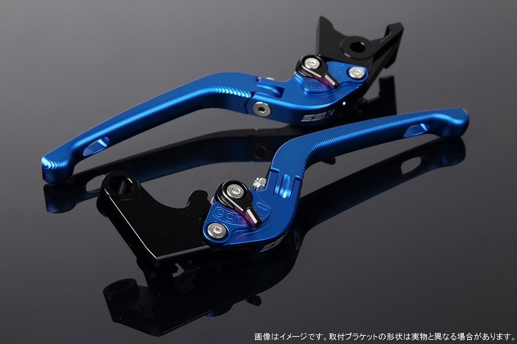 SPEEDRA スピードラ アルミビレットアジャストレバーセット 3D可倒式 YZF-R1 YAMAHA ヤマハ レバー本体カラー：マットブルー / アジャスターカラー：マットブラック