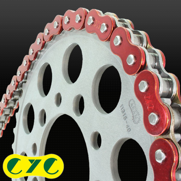 CYC CHAIN CYCチェーン 525-120L カラーシールチェーン【メタリックカラー】(メタリックレッド) SHADOW600 [シャドウ] STEED400 [スティード] STEED600 VT600 HONDA ホンダ チェーン 駆動系