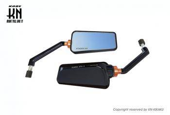 KN企画 ケイエヌキカク STAGE6 バックミラー YAMAHA ヤマハ HONDA ホンダ SUZUKI スズキ SYM KYMCO キムコ ミラー ハンドル 本体カラー：ブラック【ツヤあり】