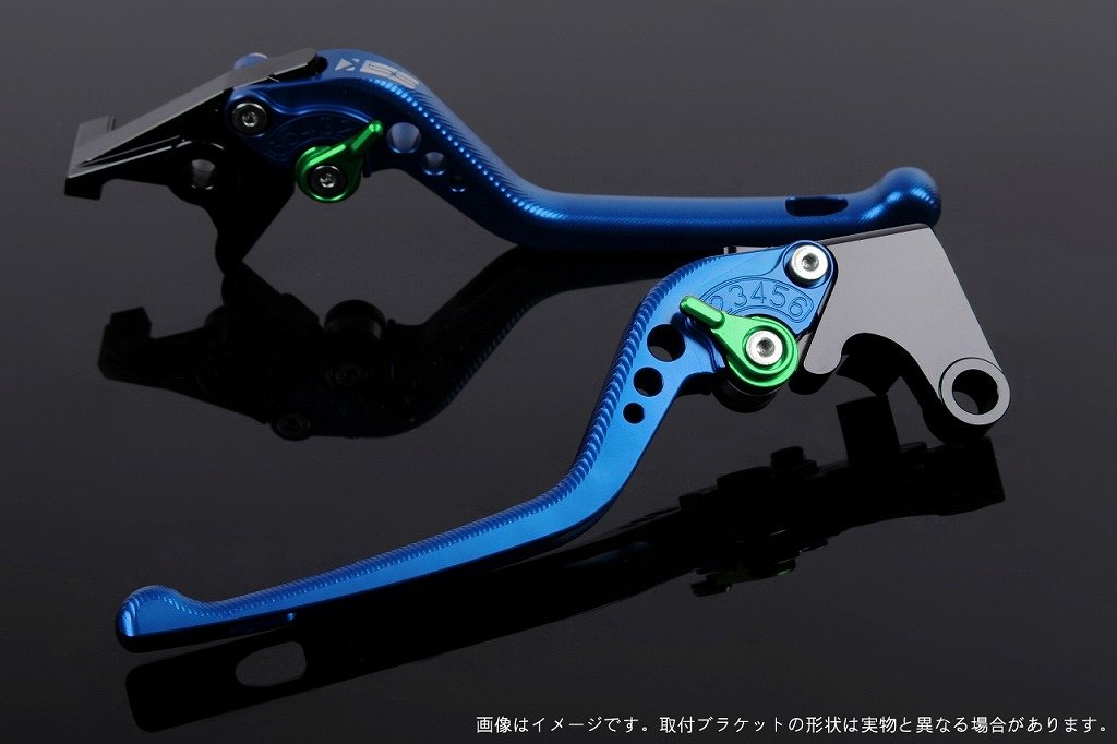 SPEEDRA スピードラ アジャストレバー 3Dロング PCX125 PCX160 ADV150 ADV160 HONDA ホンダ ブレーキレバー ハンドル周辺パーツ ハンドル レバー本体カラー：ブルー / アジャスターカラー：グリーン
