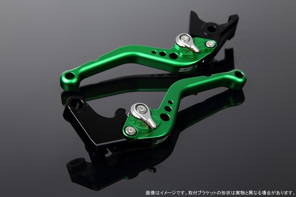 SPEEDRA スピードラ アジャストレバー スタンダードショート PCX125 PCX160 ADV150 ADV160 HONDA ホンダ ブレーキレバー ハンドル周辺パーツ ハンドル レバー本体カラー：マットグリーン / アジャスターカラー：マットシルバー