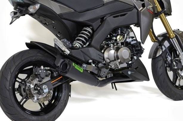 Brock’s ブロックス ショートメガホン2 フルエキゾースト カラー：ステンレスブラックセラミックコート Z125PRO KAWASAKI カワサキ