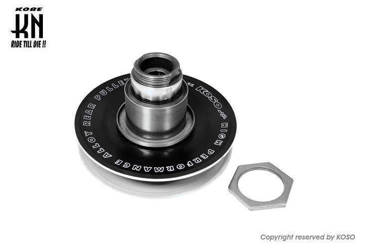 High Speed Pulleys - KOSO コーソー HPアルミセカンダリ BWS125ビーウィズ シグナスX YAMAHA ヤマハ スクータープーリー スクーター駆動系 駆動系 カラー：ブラック