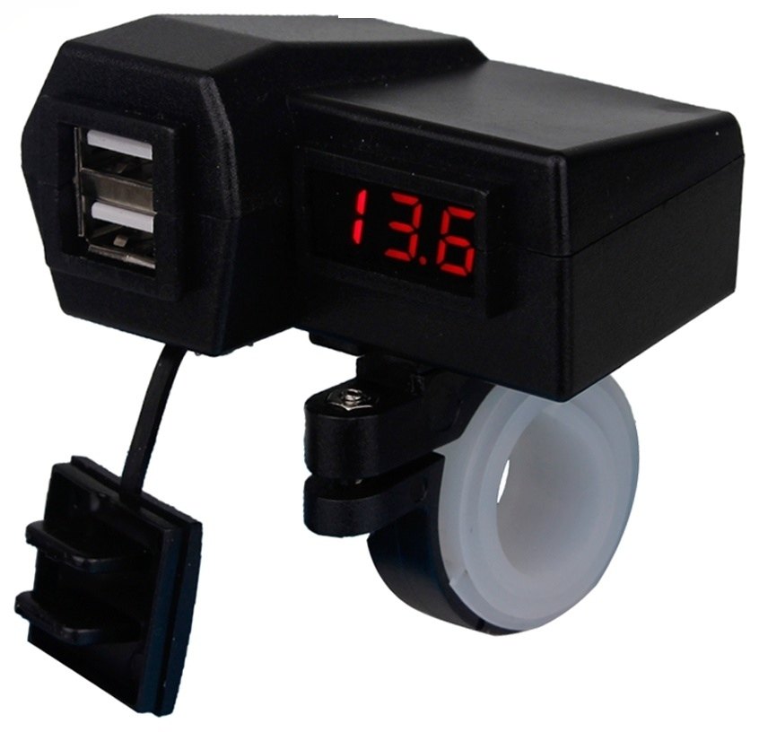 RIDEZ ライズ Definitive Supplies  DUAL USB CHARGER + VOLTMETER